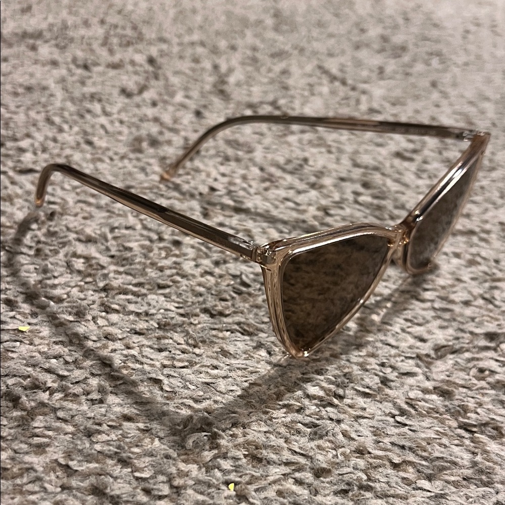 Saint Laurent Women's Sunglasses - Clear Nude Frames & Brown Lens - Picture 5 of 10